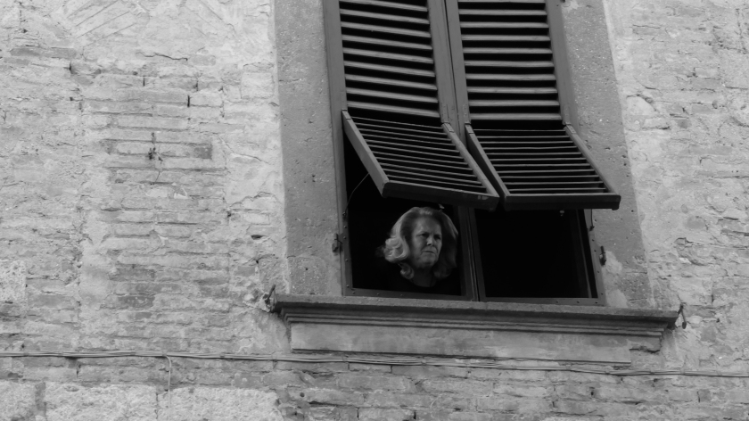 Lady in window