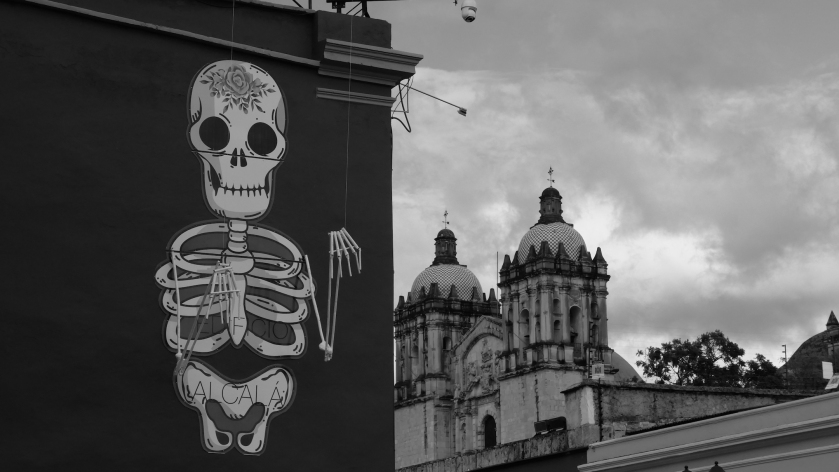 Skeleton + church